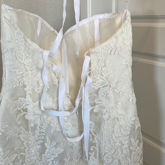 COPY - House of Deane Custom Micro Mini Lace Wedding Dress 32DDD - Picture 6 of 16